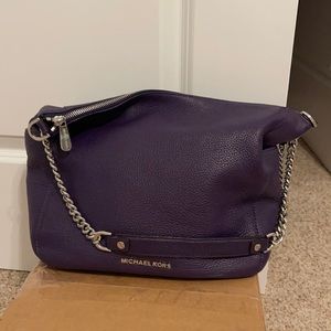 Michael Kors purple pebble leather purse !Excellent used condition!